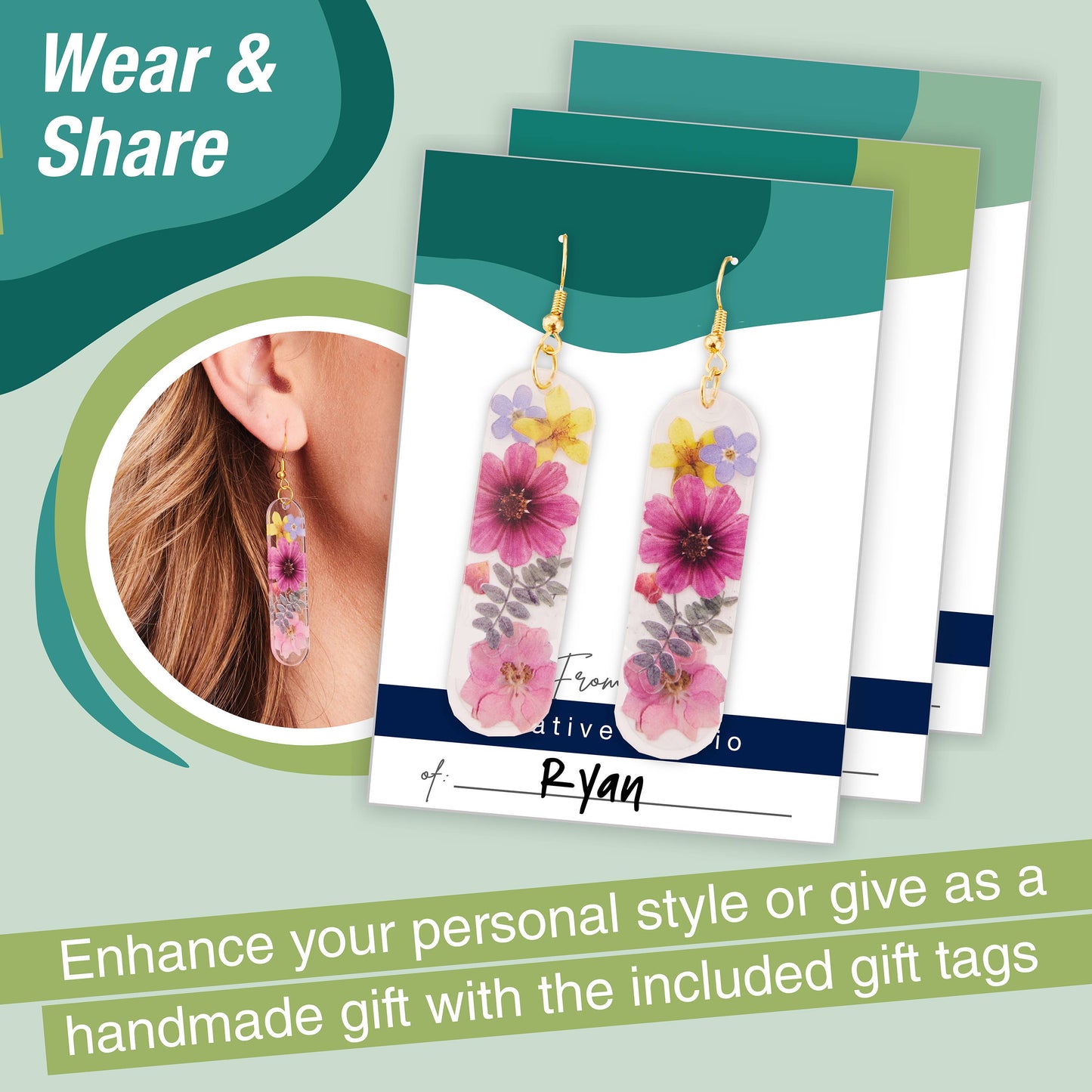 Pressed Floral Earrings - Adult Craft Kit