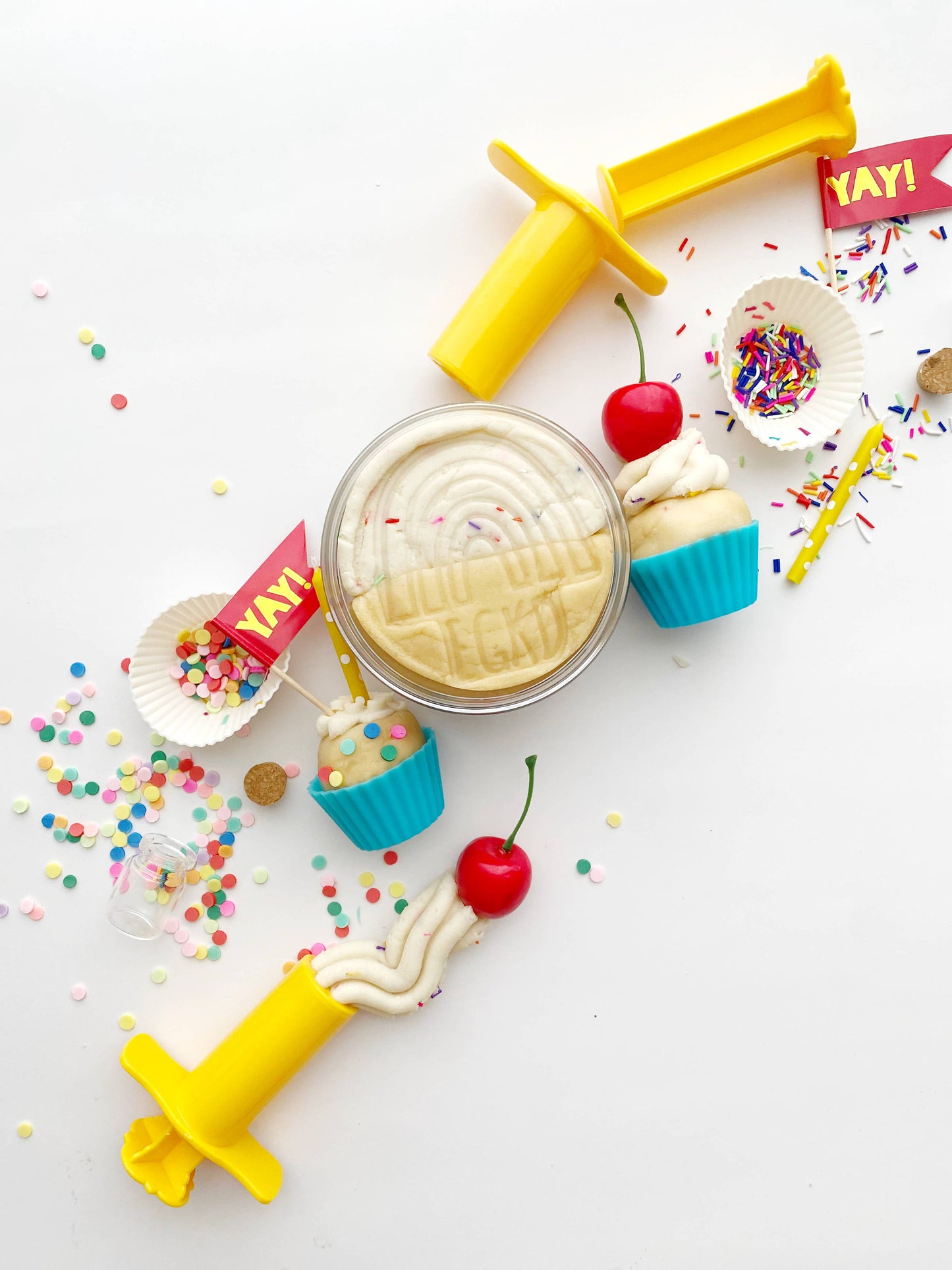 Cupcake (Funfetti/Cake Batter) Sensory KidDough Play Kit