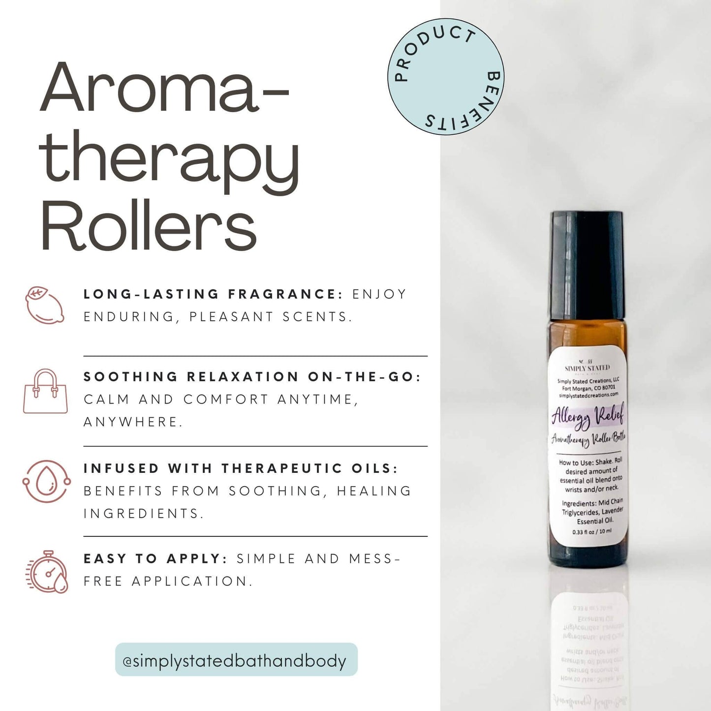 Aromatherapy Rollers with Essential Oils