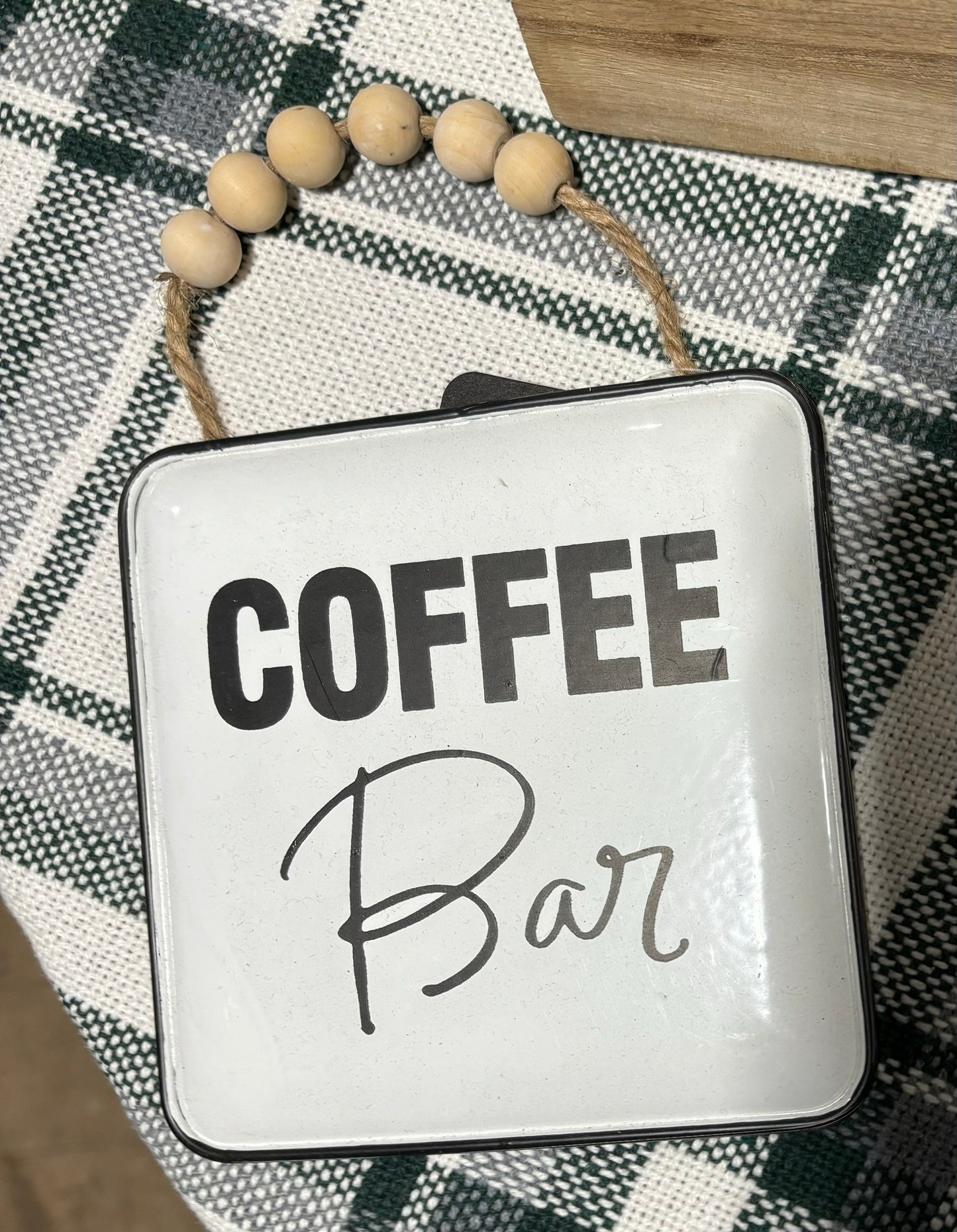 Tin Square Coffee Sign