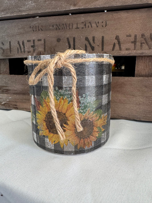 Sunflower Glass Votive Jar
