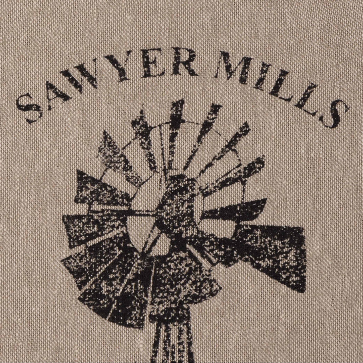 Sawyer Mill Charcoal Windmill Button Loop Tea Towel (Set of 2)