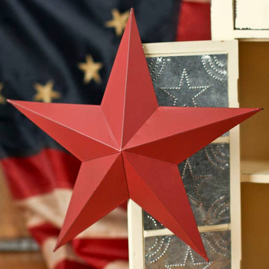 11" Rustic Red Dimensional Barn Star