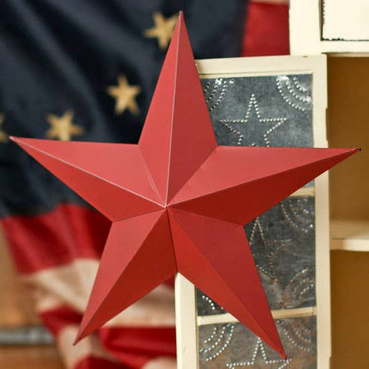 11" Rustic Red Dimensional Barn Star