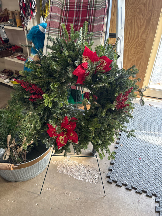 22" Live Christmas Wreath