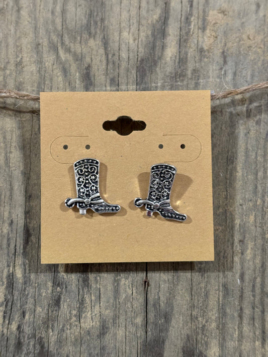 Cowboy Boot Stud Earrings