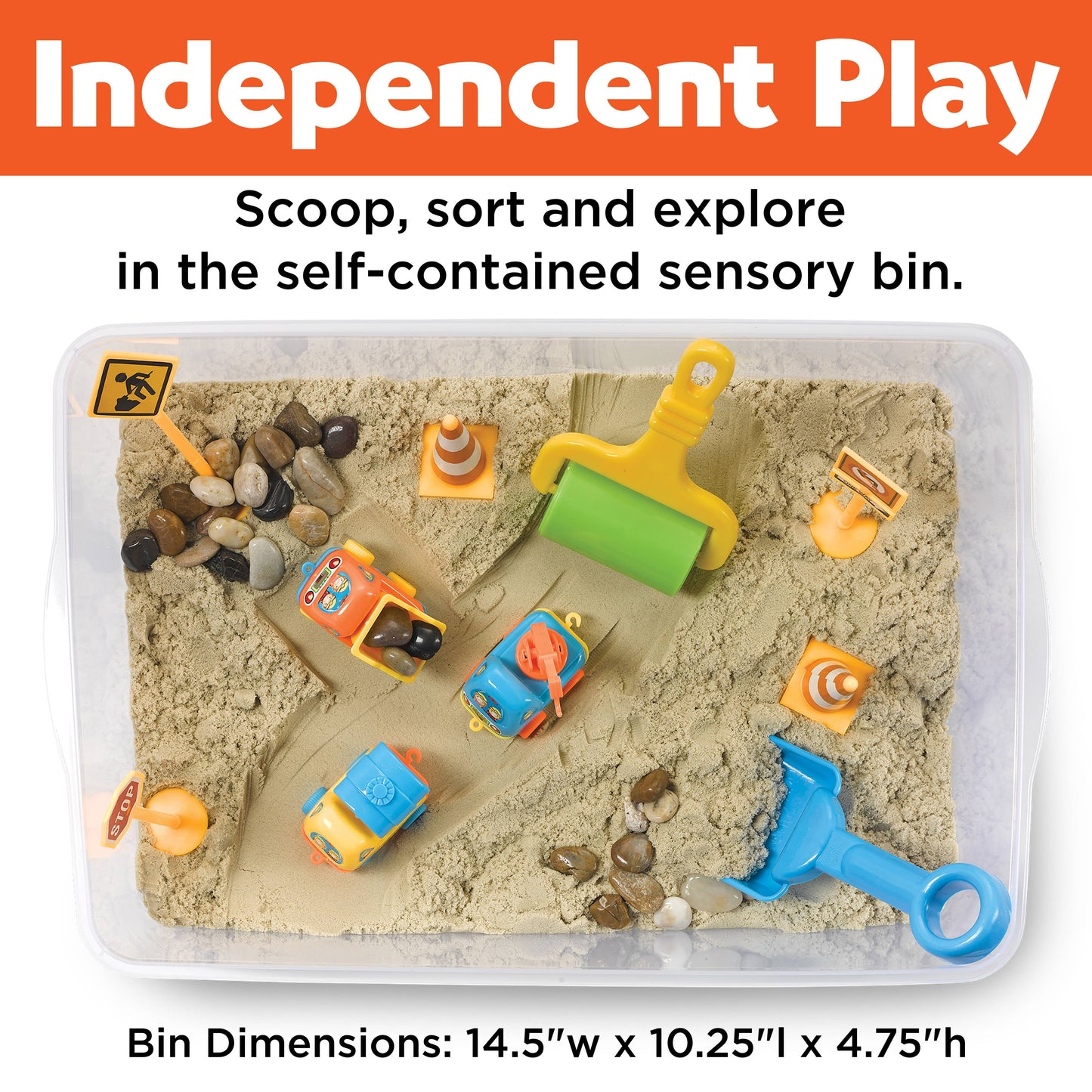 Construction Zone Sensory Activity Bin