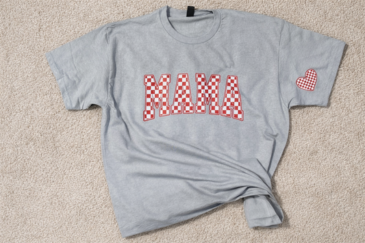 MAMA & Heart Sleeve T-Shirt