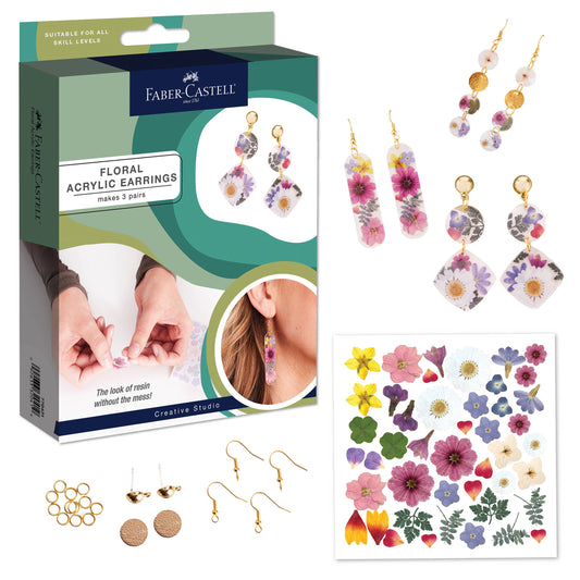 Pressed Floral Earrings - Adult Craft Kit