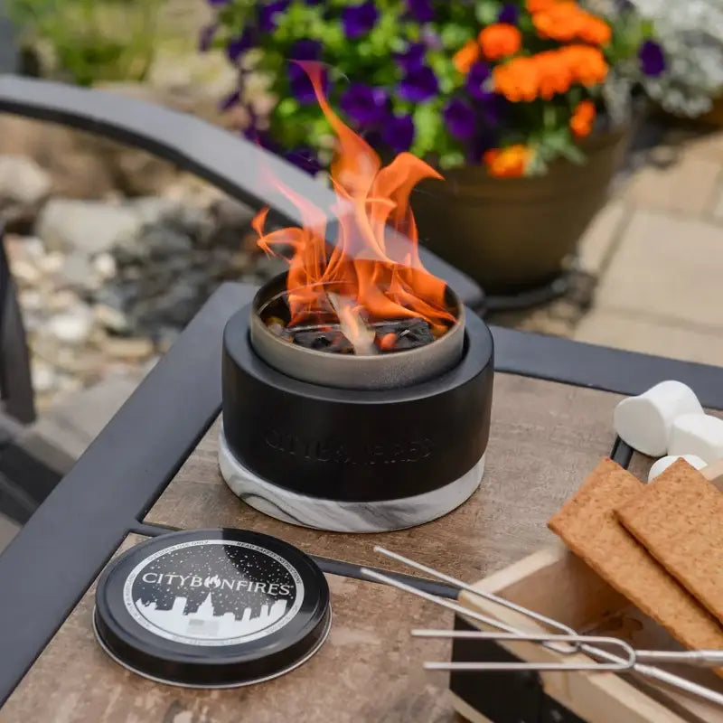 Petite Concrete Tabletop Fire Bowl