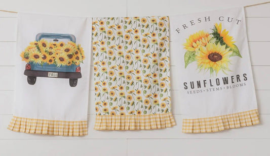 3pk Tea Towels - Sunflowers