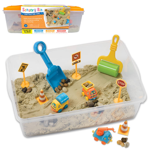 Construction Zone Sensory Activity Bin