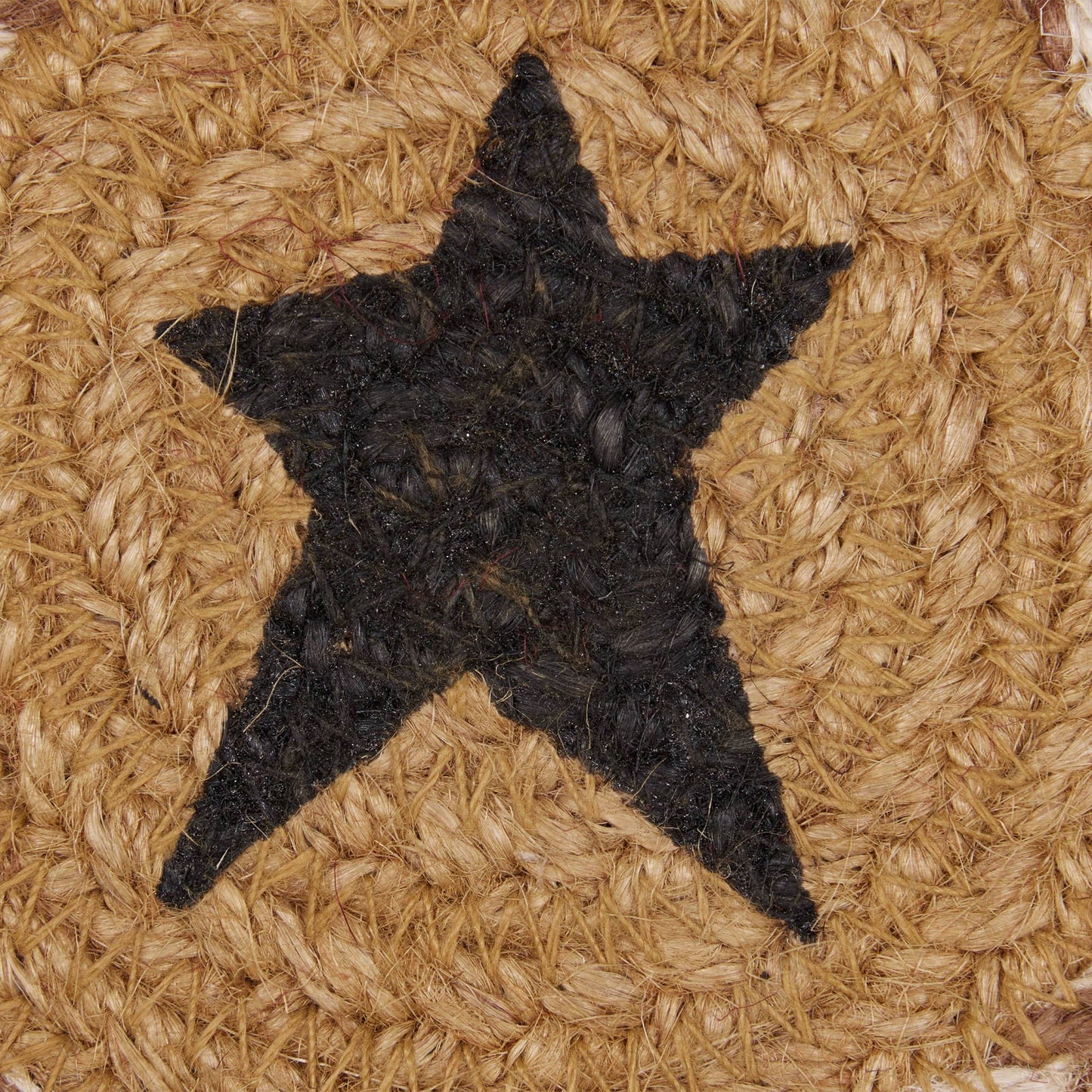 Kettle Grove Jute Coaster Stencil Star (Set of 6)