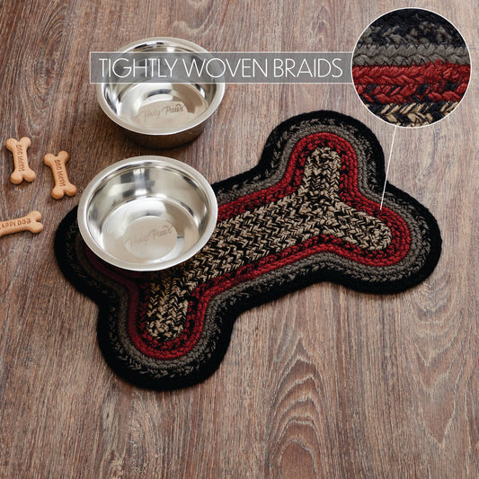 Small Bone Rug - Red/Black