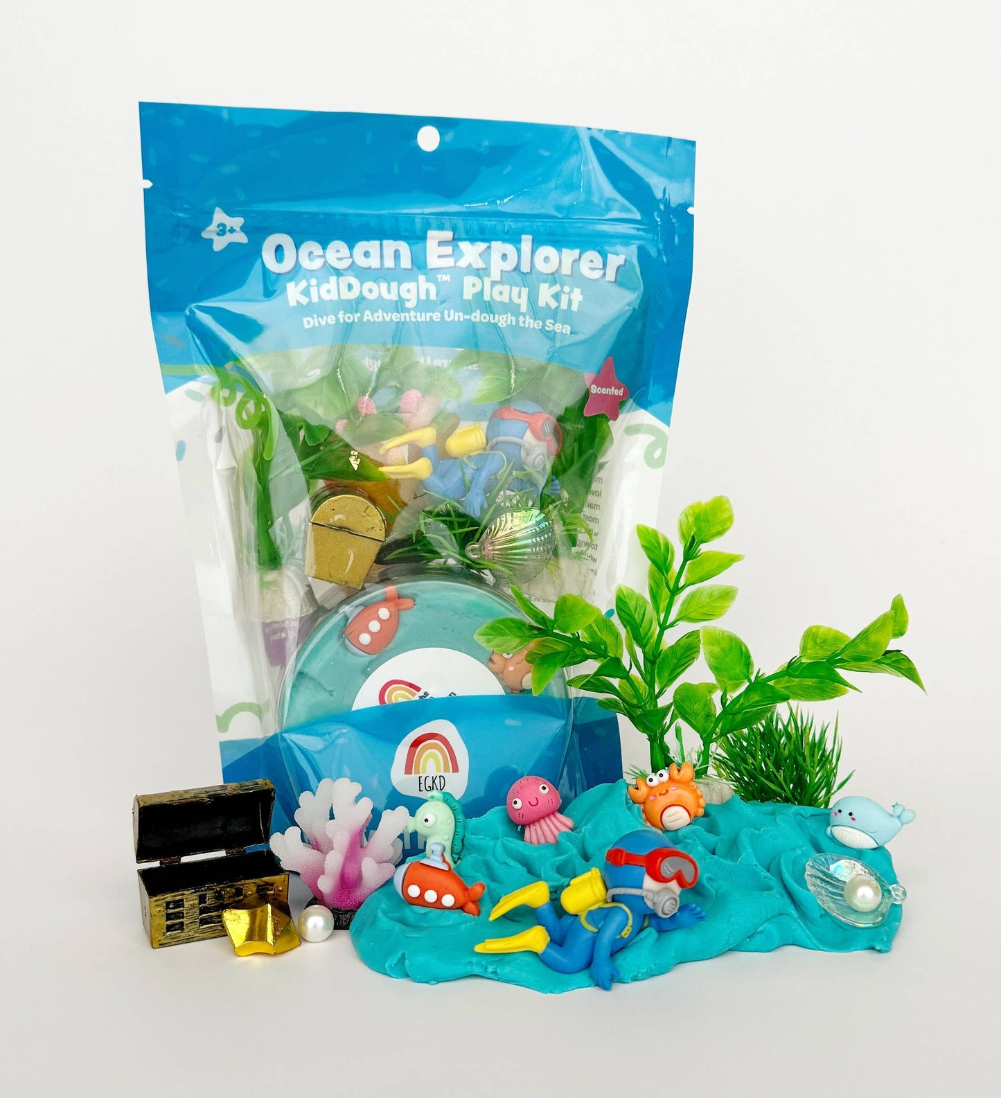 Ocean Explorer (Blue Hawaiian) KidDough Play Kit