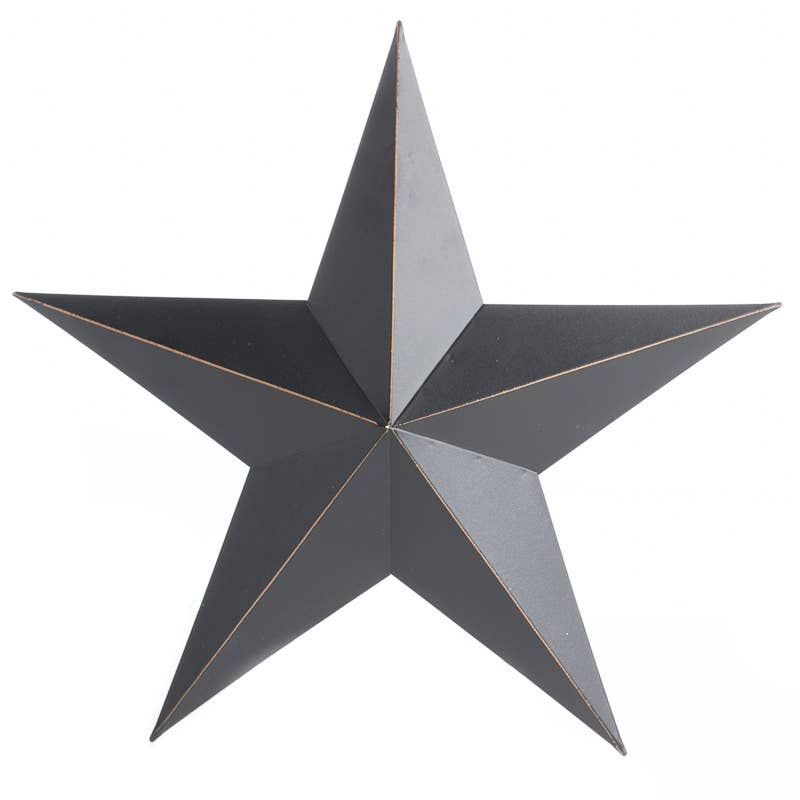 11" Rustic Black Dimensional Barn Star