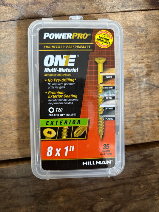 8 x 1" Exterior Screws (35pc)