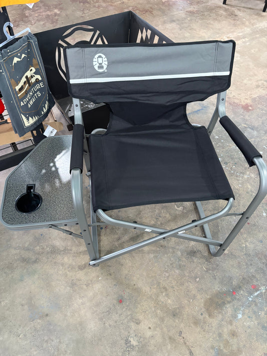 Coleman Aluminum Deck Chair w/ Side Table