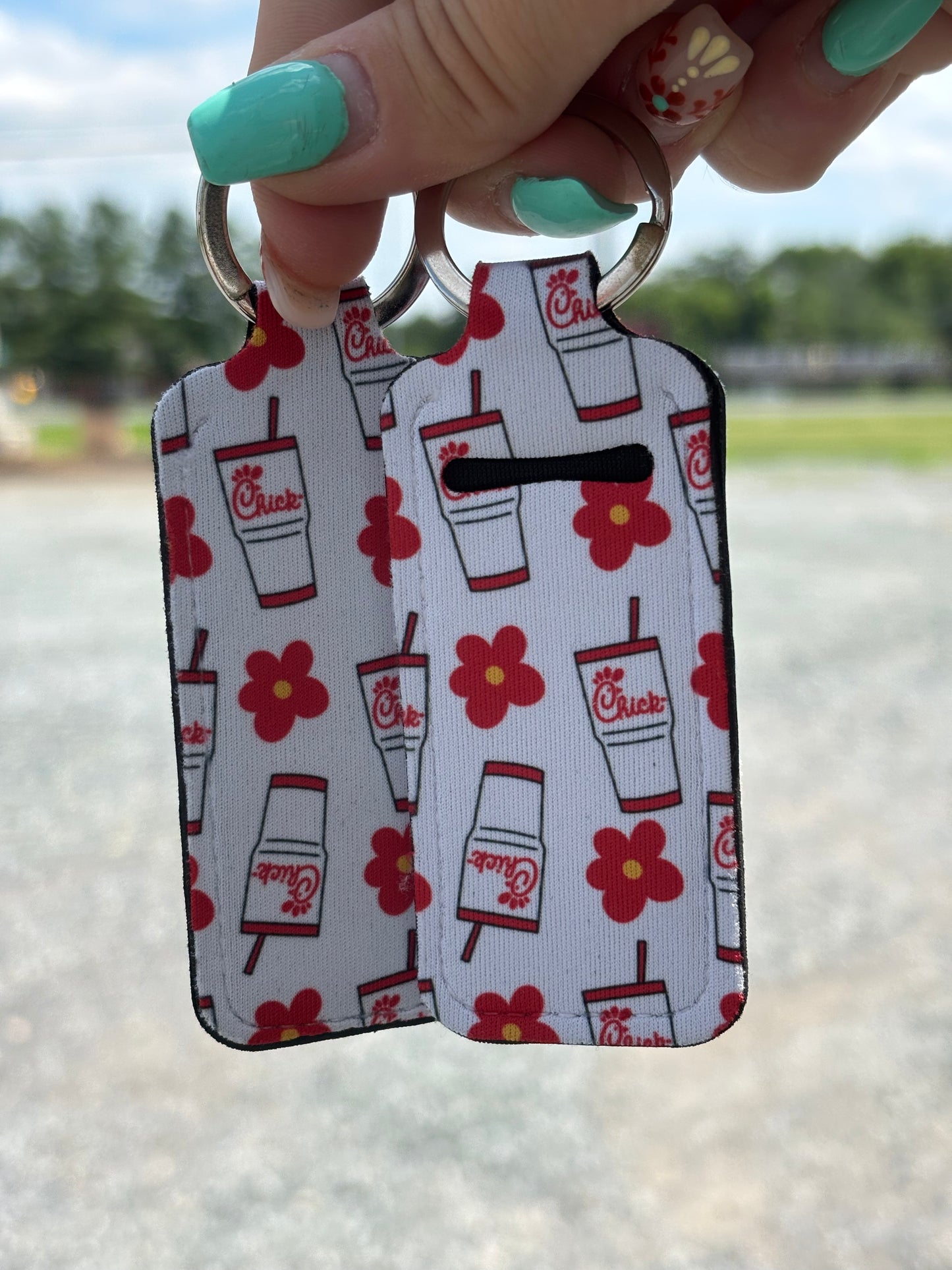 Neoprene Chapstick Holder Keychain