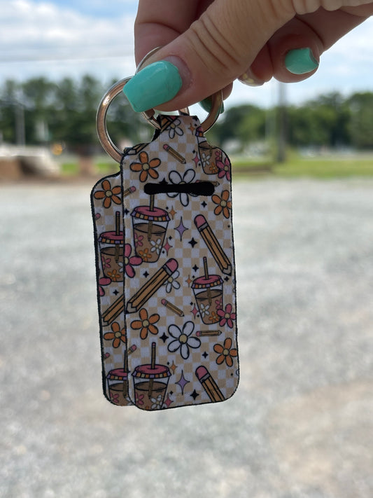 Neoprene Chapstick Holder Keychain