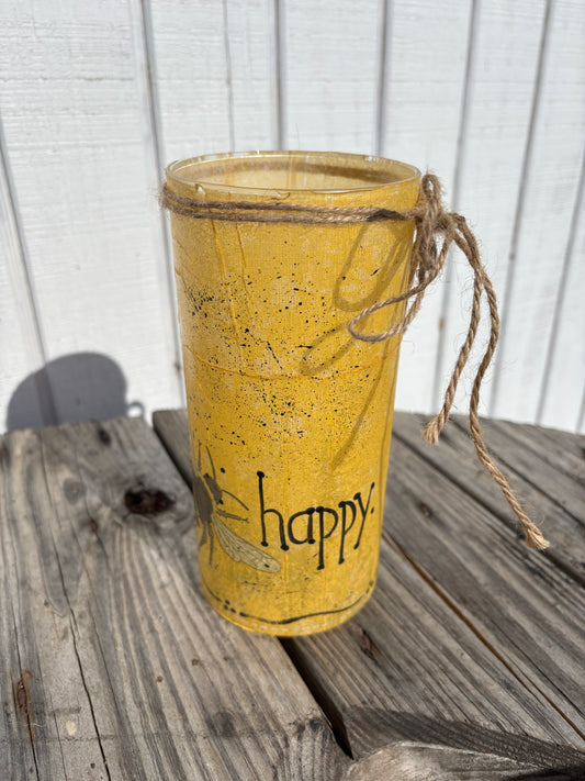 Bee Votive Glass Jar