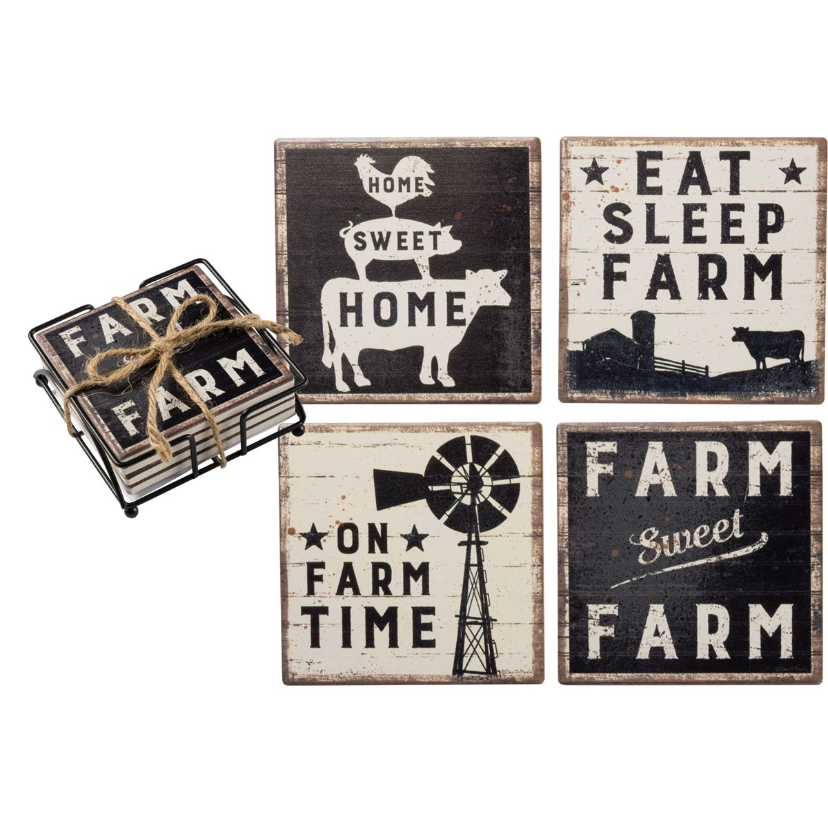 Farm Sweet Farm Coaster Set