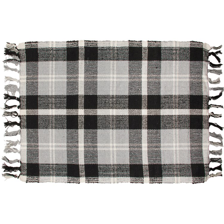 Rug - Black Plaid