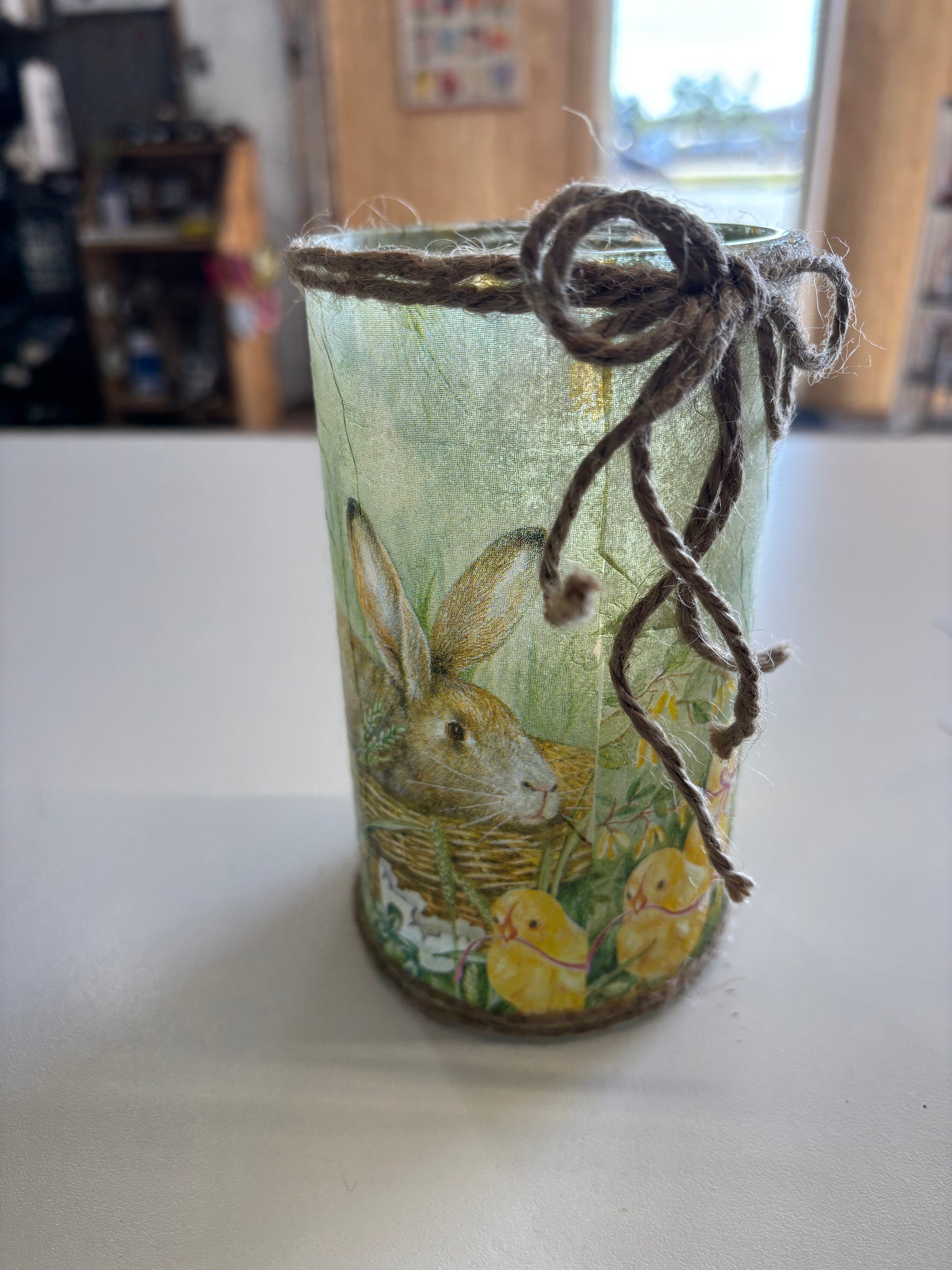 Easter Votive Glass Jar