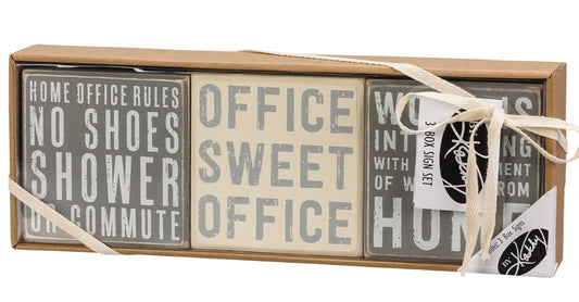 Box Sign (Set of 3) - Home Office