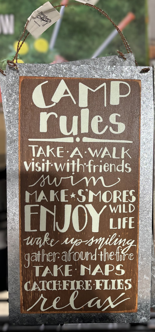 Camp Rules Sign