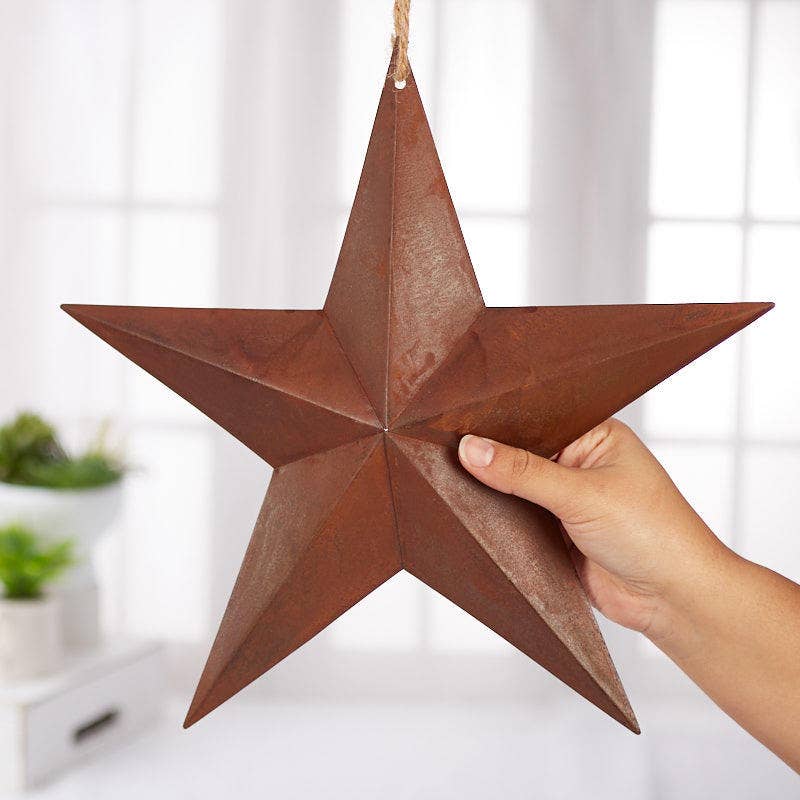 13" Primitive Rusty Tin Barn Star