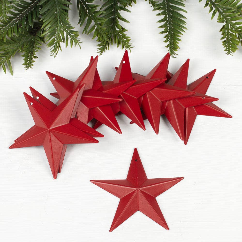 3-1/2" Dimensional Mini Barn Stars (12 Pieces)