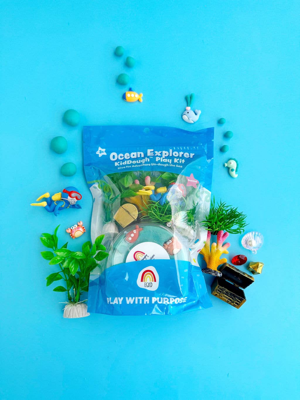 Ocean Explorer (Blue Hawaiian) KidDough Play Kit