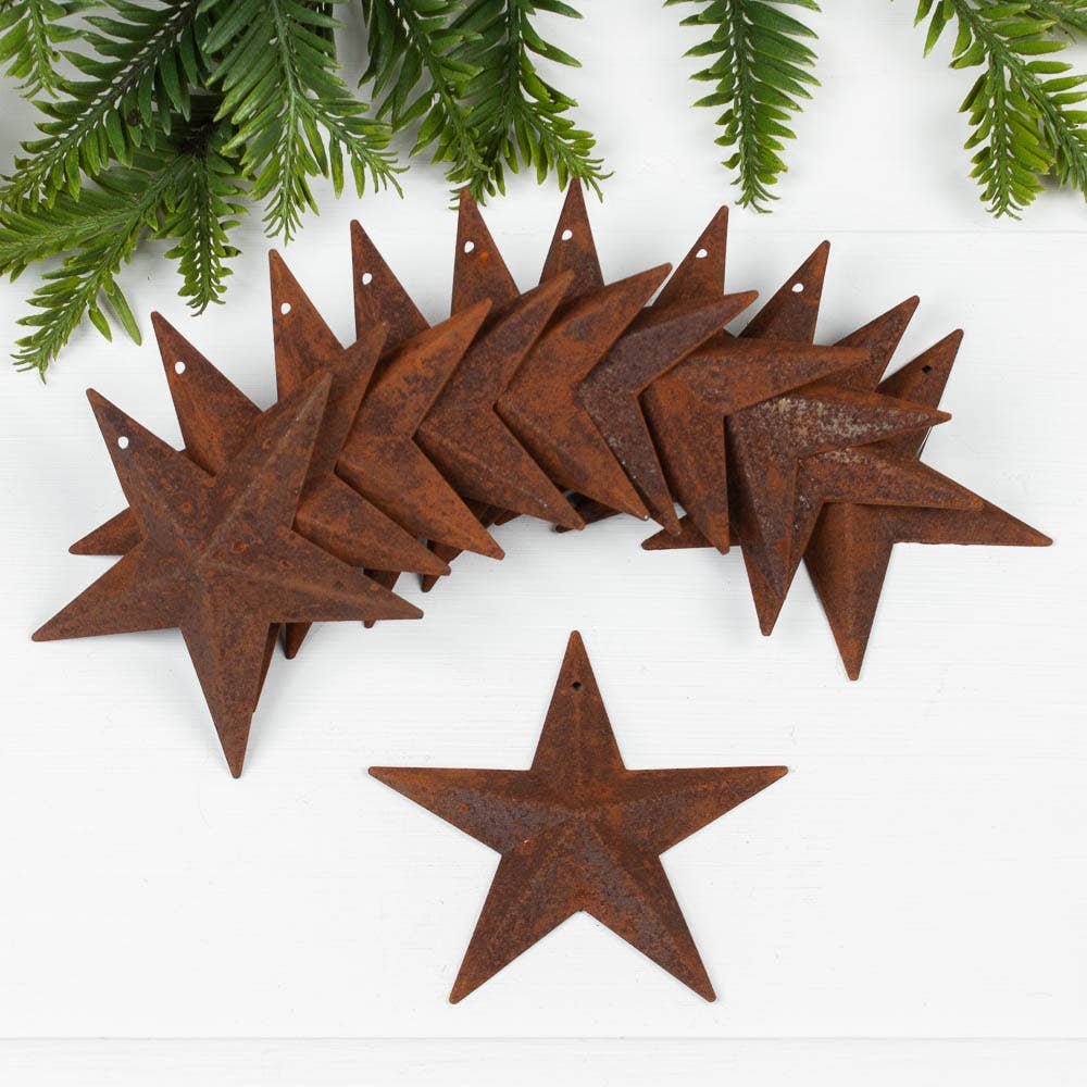 3-1/2" Dimensional Mini Barn Stars (12 Pieces)