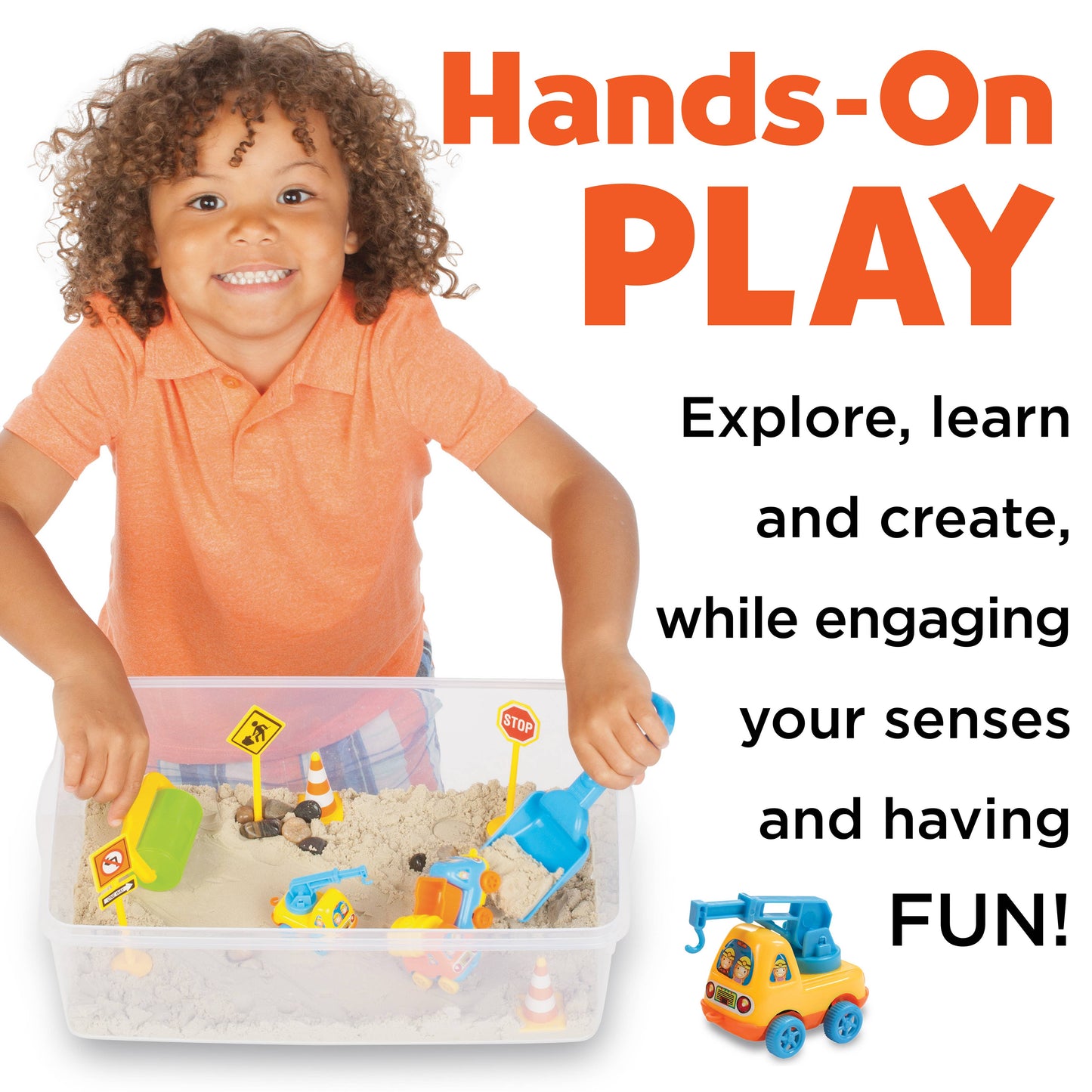 Construction Zone Sensory Activity Bin