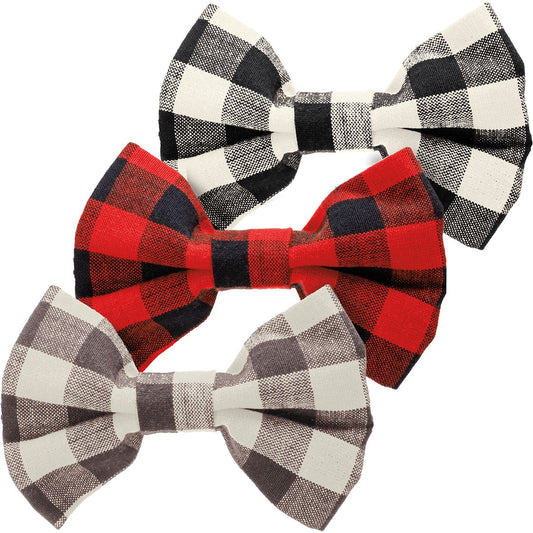 Pet Bow Tie Set - Buffalo Check