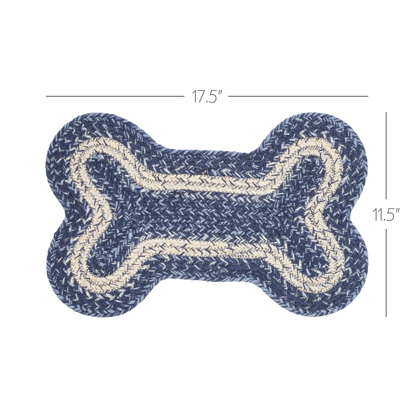 Small Bone Rug - Blue/White