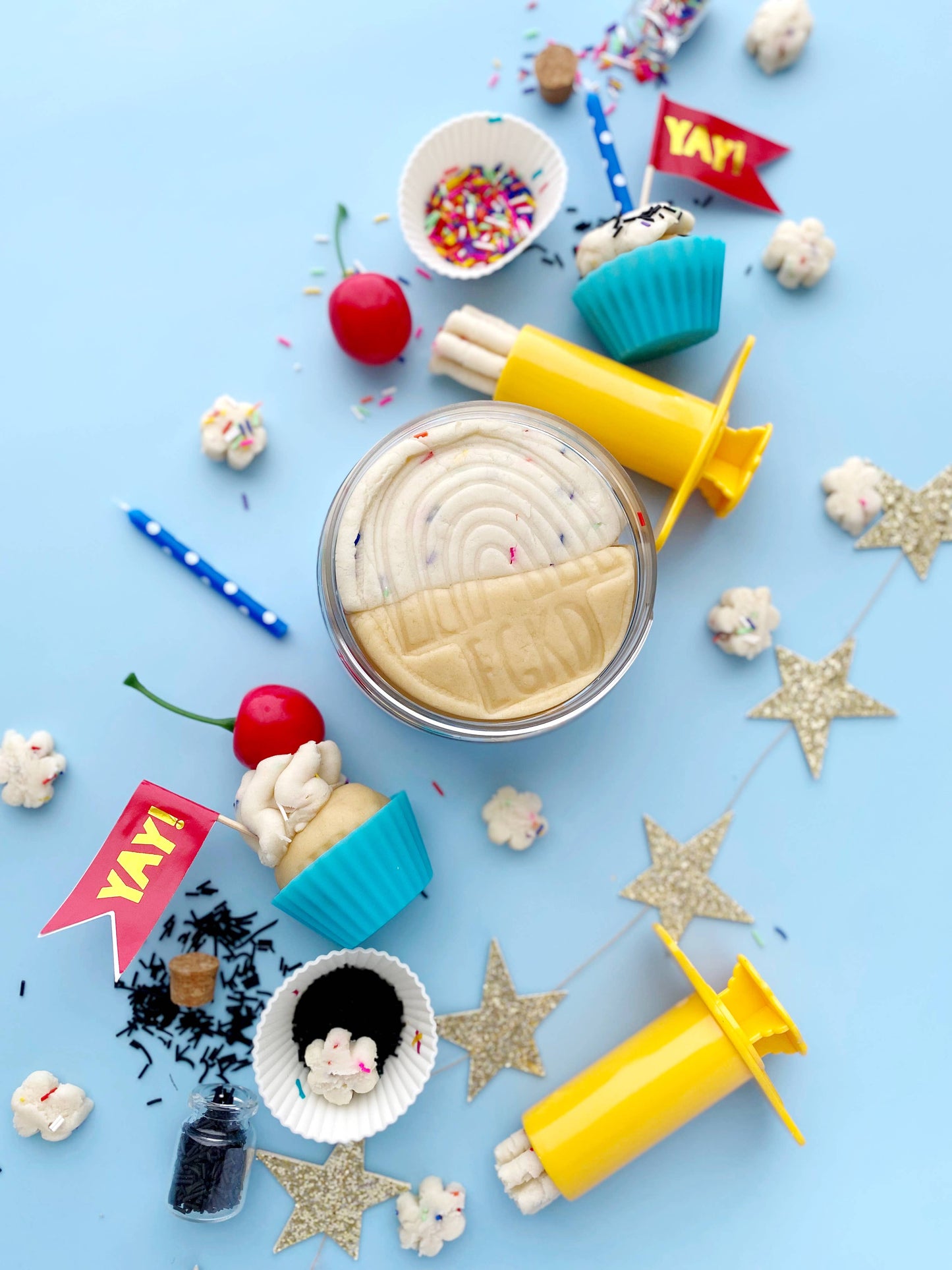 Cupcake (Funfetti/Cake Batter) Sensory KidDough Play Kit