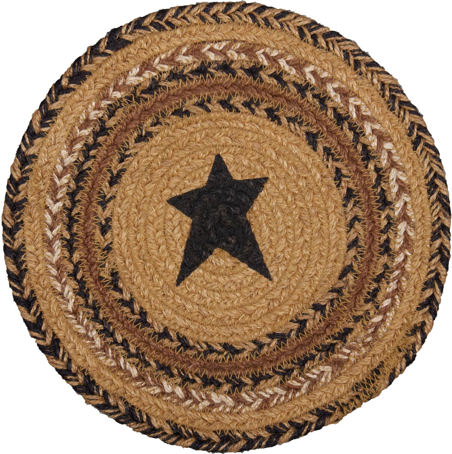 Kettle Grove Stencil Star Jute Trivet