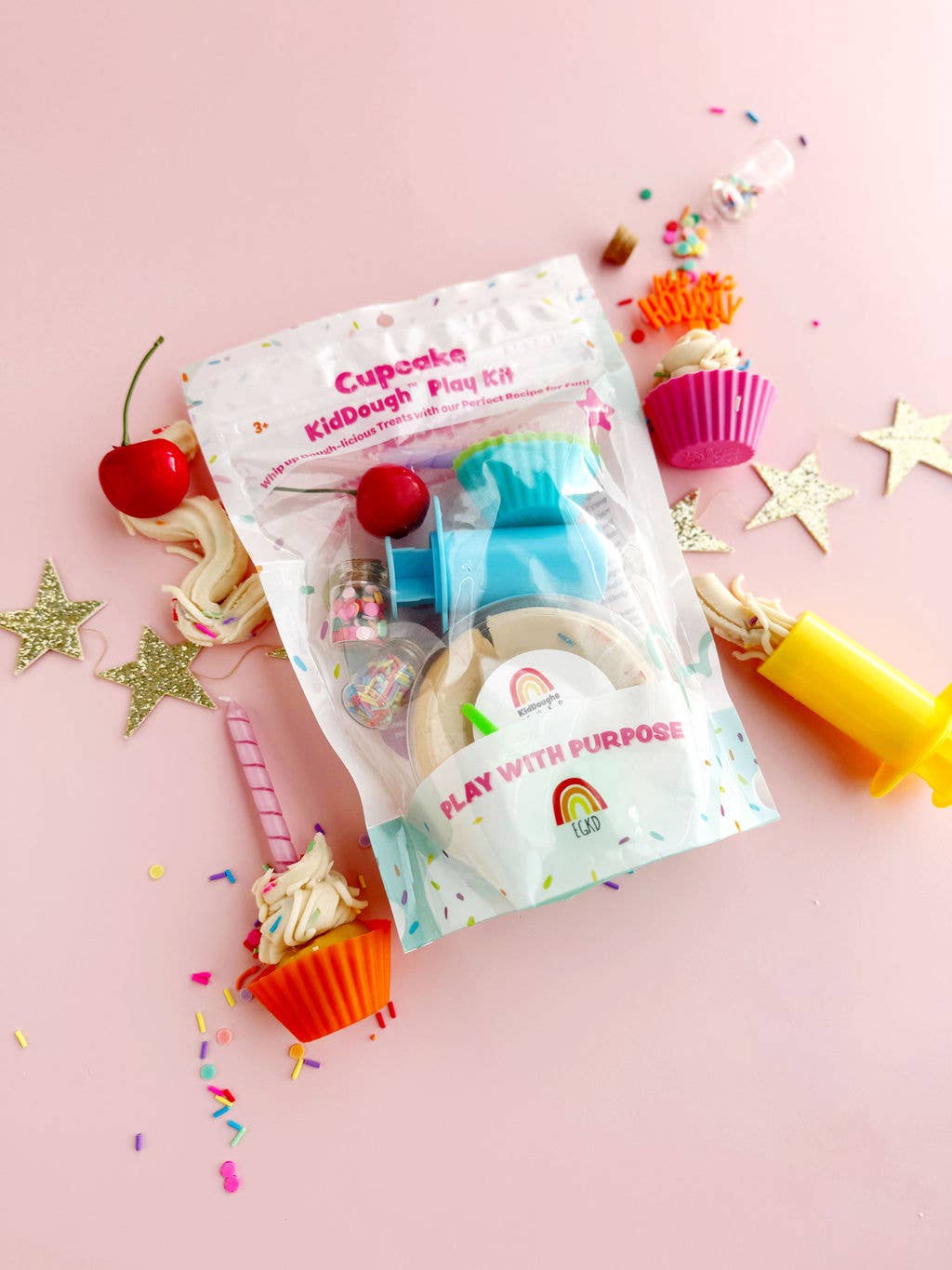 Cupcake (Funfetti/Cake Batter) Sensory KidDough Play Kit