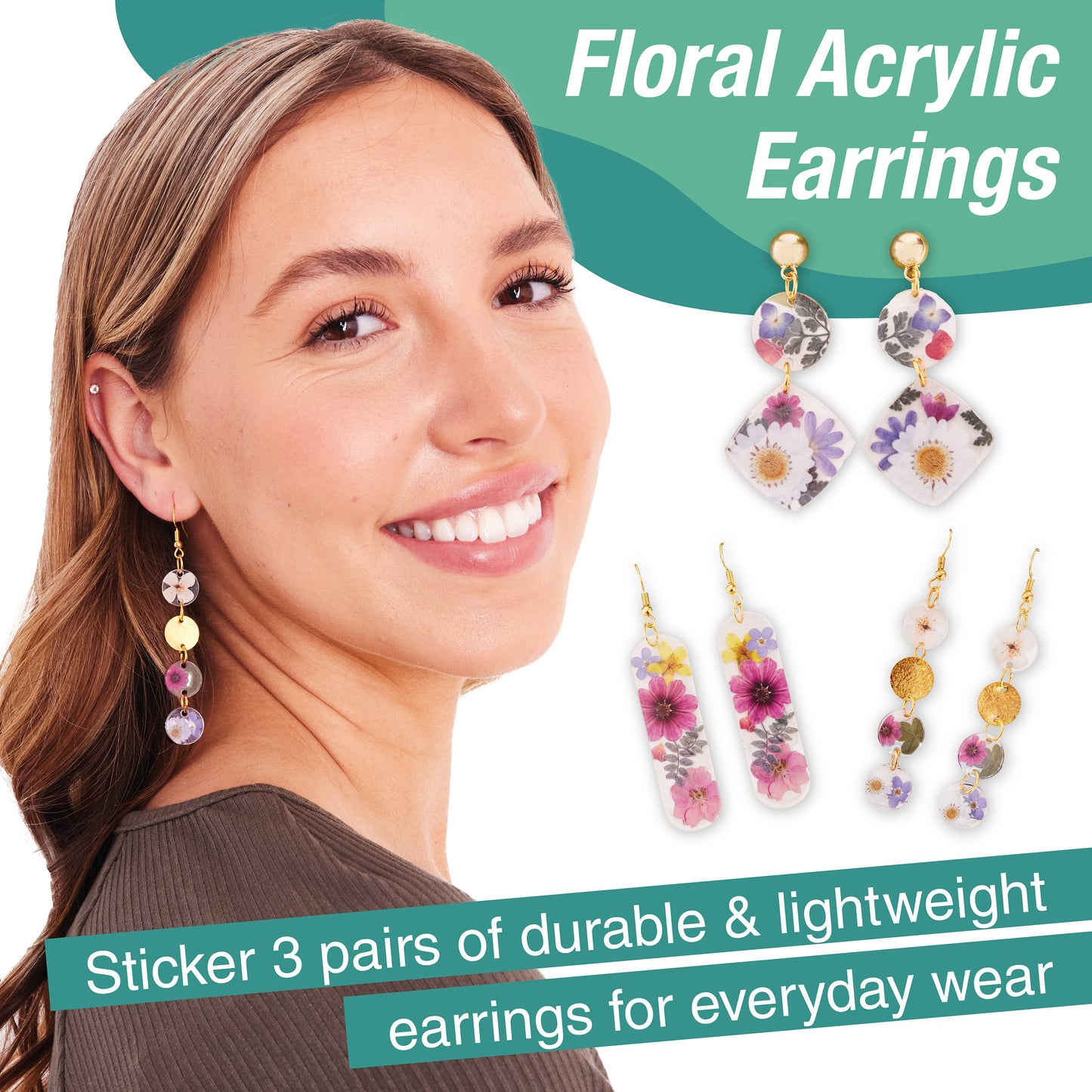 Pressed Floral Earrings - Adult Craft Kit