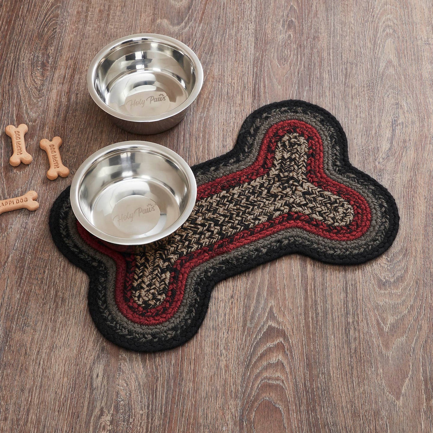 Small Bone Rug - Red/Black